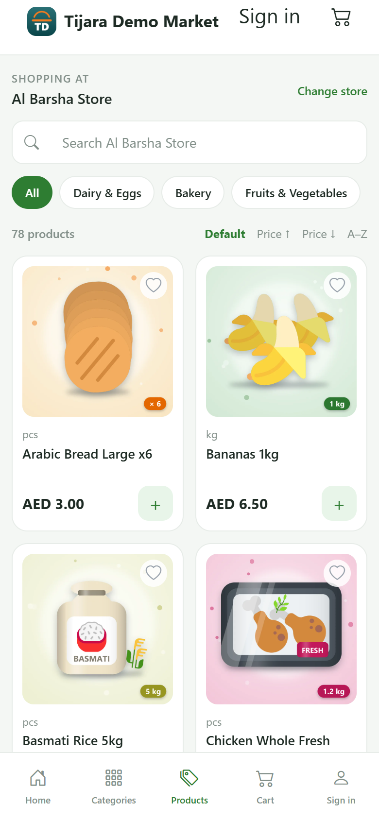 Tijara online store app